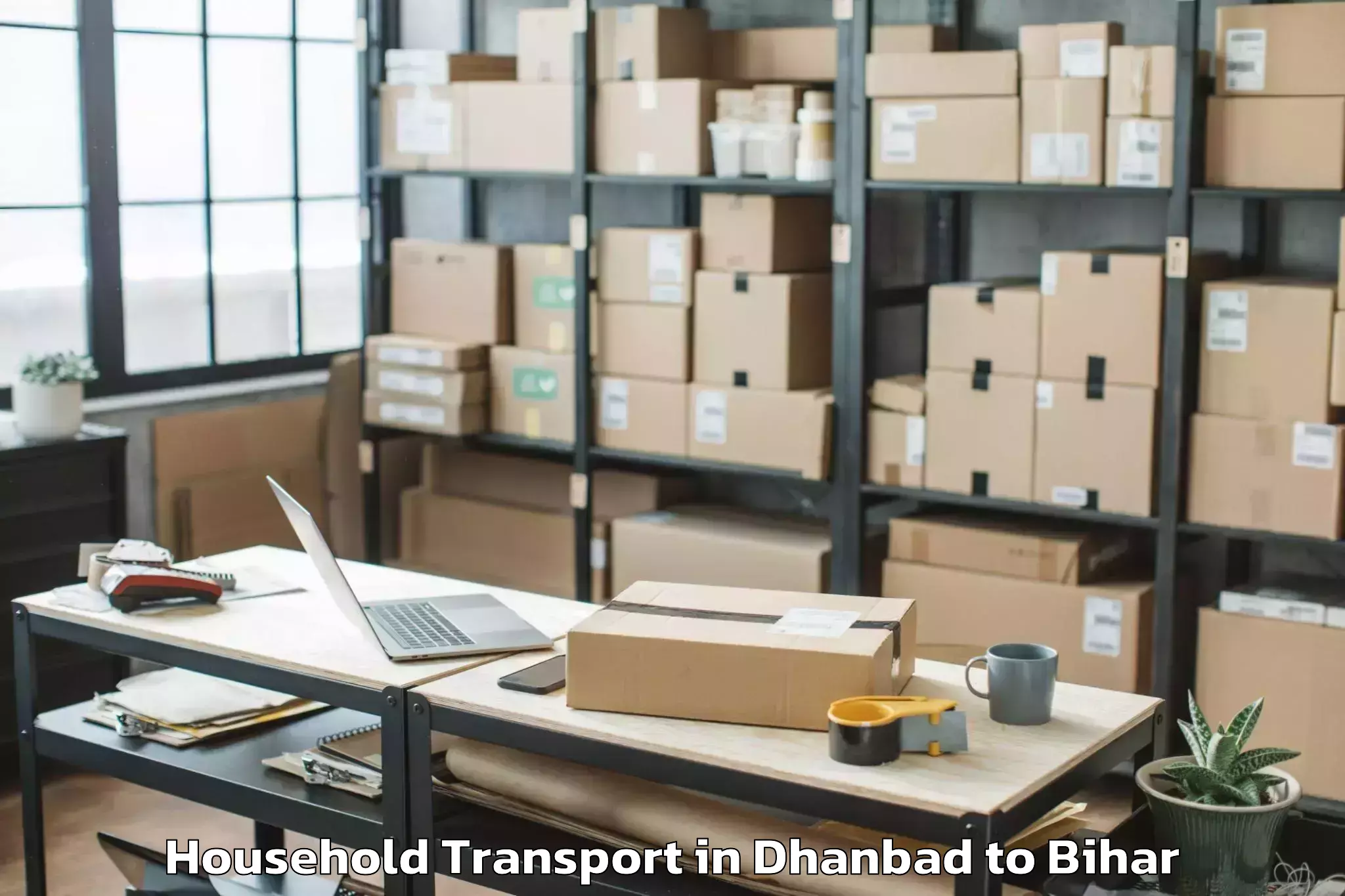 Book Dhanbad to Patahi Household Transport Online